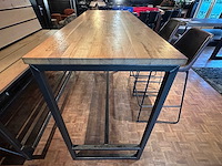 Hoge tafel met stalen frame - afbeelding 3 van  5