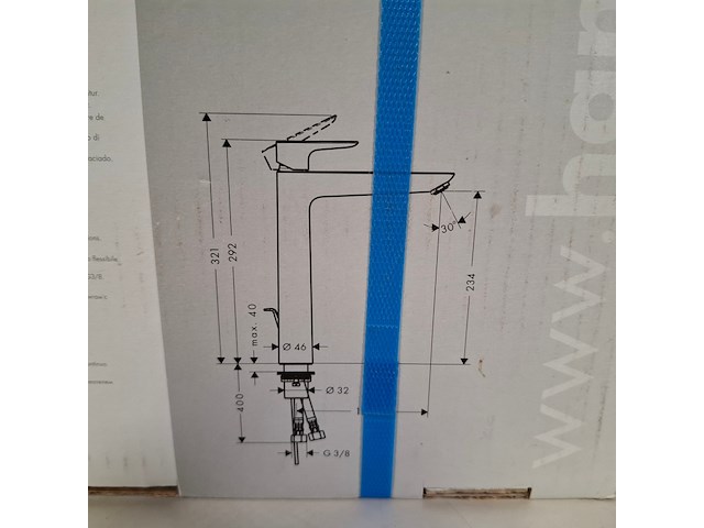 Hoge wastafelkraan, hansgrohe, talis e240 - afbeelding 4 van  5