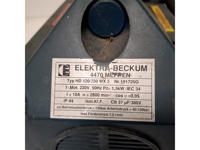 Hogedrukreiniger, elektra beckum, hd 120/750 wx 5 - afbeelding 17 van  20