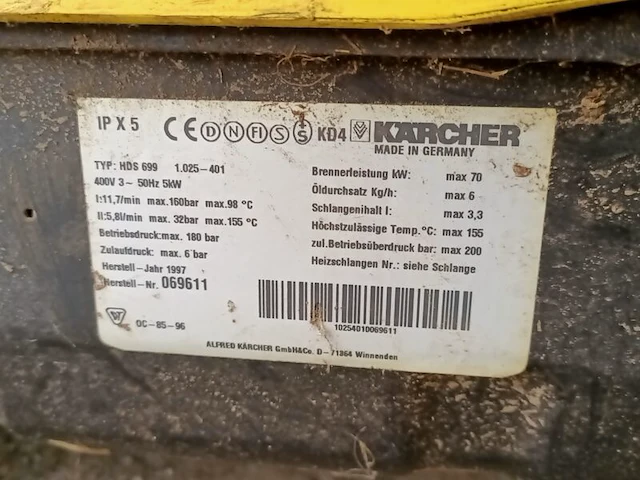 Hogedrukreiniger, karcher, hds 699, 1997 - afbeelding 3 van  8