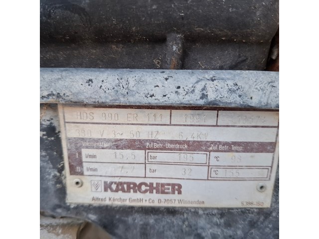 Hogedrukreiniger karcher, hds990, bouwjaar 1991 - afbeelding 8 van  9