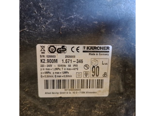 Hogedrukreiniger karcher, k2.900m - afbeelding 4 van  4