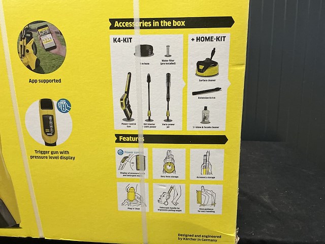 Hogedrukreiniger kärcher, k4 power control, zwart /geel - afbeelding 3 van  3