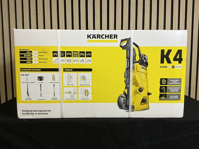 Hogedrukreiniger kärcher, k4, zwart/geel - afbeelding 1 van  5
