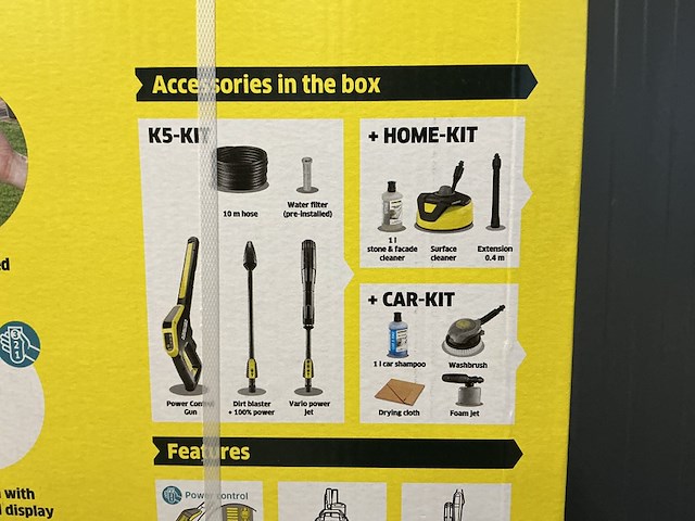 Hogedrukreiniger kärcher, k5 power control, zwart /geel - afbeelding 3 van  3