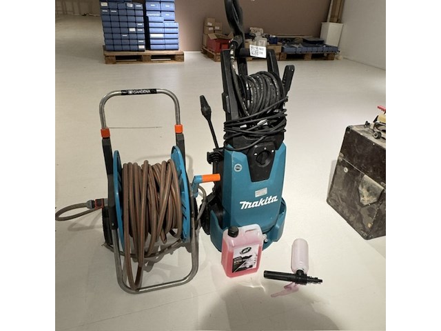 Hogedrukspuit en slanghaspel makita, hw1300 - afbeelding 1 van  4