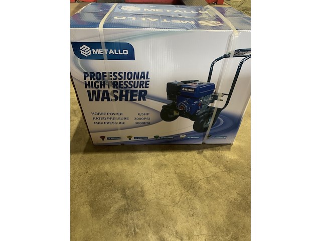 Hogedrukspuit, metallo, professional high pressure washer, blauw, nieuw - afbeelding 1 van  3
