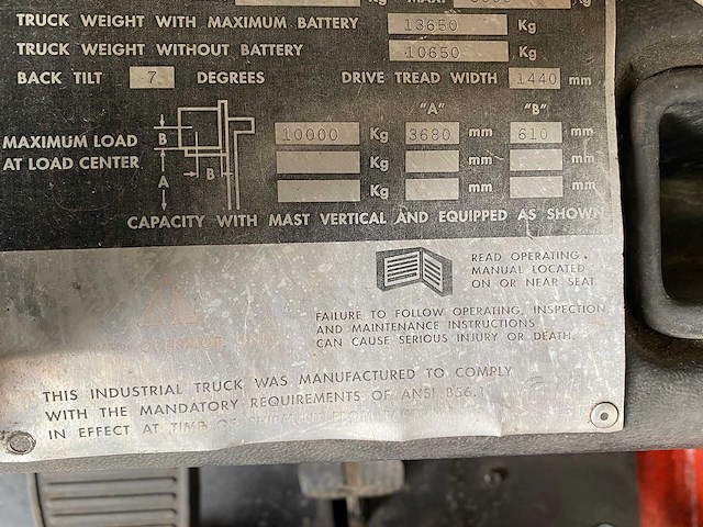 Hoist - e10 elektrisch - 10.000kg hefvermogen, vorkversteller - vorkheftruck - afbeelding 3 van  12