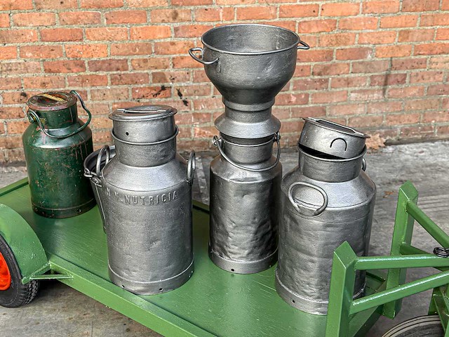 Holder 1955 1-cilinder oldtimer tractor + originele melkwagen, trh-44-x - afbeelding 5 van  48