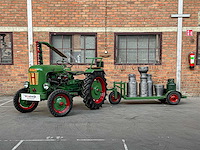 Holder 1955 1-cilinder oldtimer tractor + originele melkwagen, trh-44-x - afbeelding 23 van  48