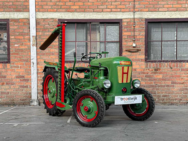 Holder 1955 1-cilinder oldtimer tractor + originele melkwagen, trh-44-x - afbeelding 13 van  51