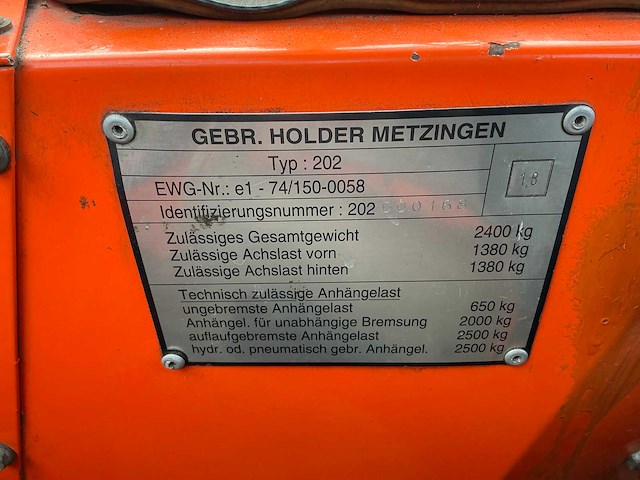 Holder 202 vierwielaangedreven landbouwtractor - afbeelding 36 van  42