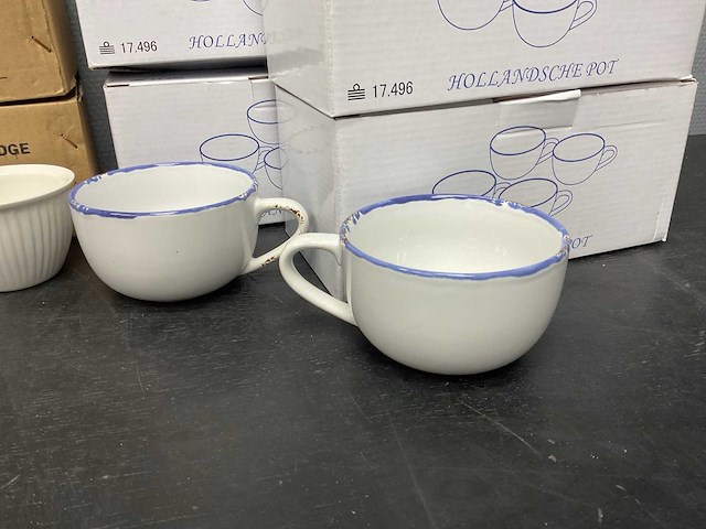 Hollandsche pot en koswa kopjes en dessert bakjes servies (40x) - afbeelding 2 van  6