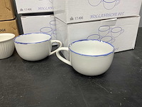 Hollandsche pot en koswa kopjes en dessert bakjes servies (40x) - afbeelding 2 van  6