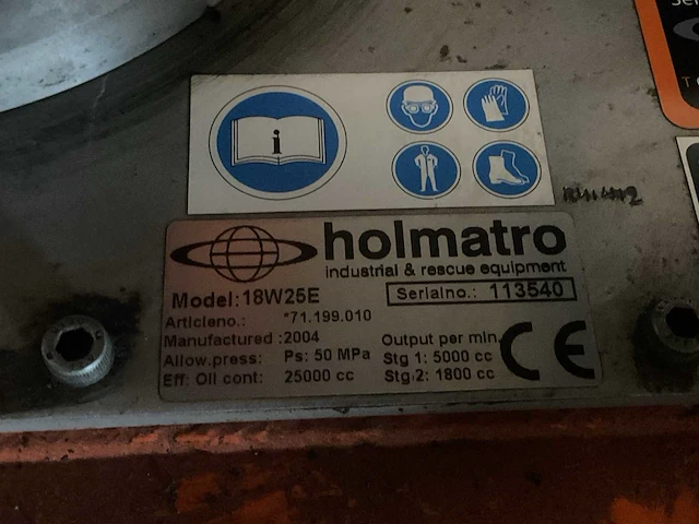 Holmatro 18w25e hydraulisch aggregaat - afbeelding 5 van  5