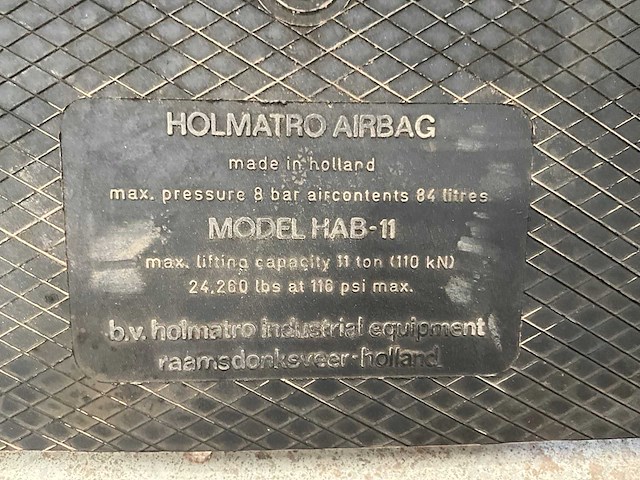Holmatro hab11 pneumatische hef kussen 11 ton (4x) - afbeelding 6 van  7