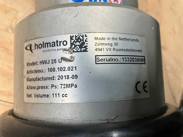 Holmatro hwj 25u hydraulische wig / spreidunit - afbeelding 5 van  5