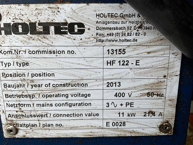 Holtec - 2013 - hf122-e - pakketzaag - afbeelding 2 van  10