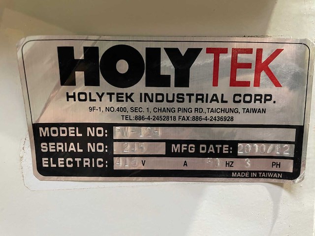 Holytek - pw 12h - stationaire schuurmachine - 2010 - afbeelding 8 van  11
