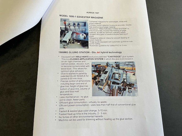 Holzher - 2008 - auriga - uno 1307 - kantaanlijmmachine - afbeelding 37 van  45