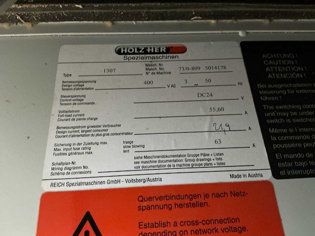 Holzher - 2008 - auriga - uno 1307 - kantaanlijmmachine - afbeelding 41 van  45