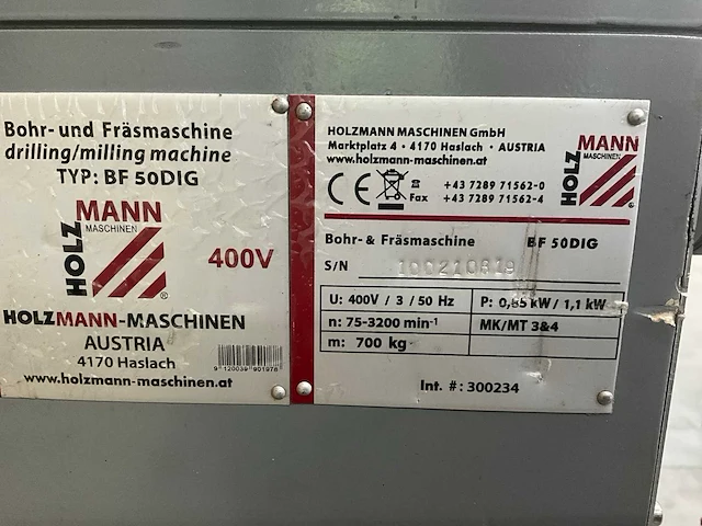 Holzmann bf50dig cnc boor/freesmachine - afbeelding 15 van  19