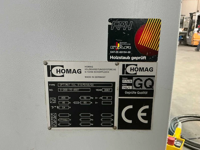 Homag - 2007 - optimat kal 310/5/a3/s2 - kantenlijmmachines - afbeelding 7 van  56