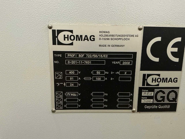 Homag - 2008 - profi bof 722/58/16/kc - horizontaal cnc-bewerkingscentrum (c) - afbeelding 24 van  32