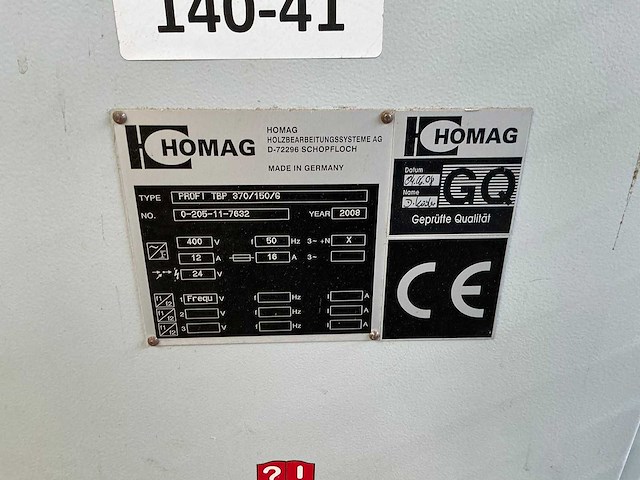 Homag - in-uitvoersysteem (c) - afbeelding 2 van  18