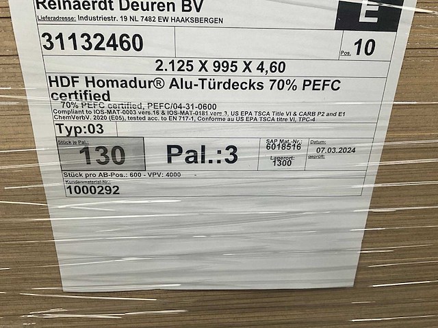 Homanit hdf deurplaat met aluminiumlaag (390x) - afbeelding 6 van  8