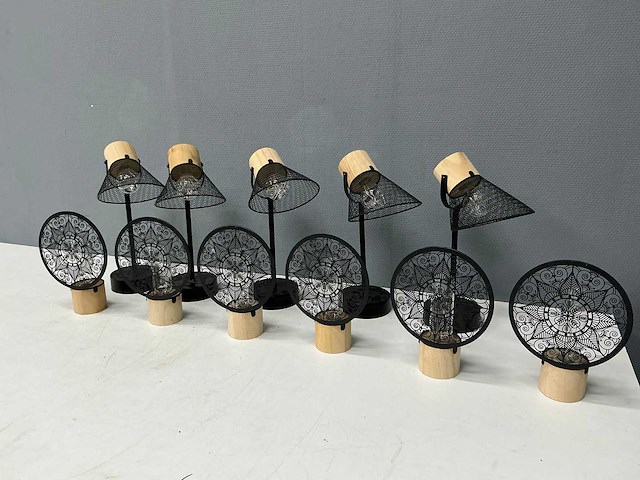 Home & deco - conische kap/mandala - tafellampen (11x) - afbeelding 1 van  11