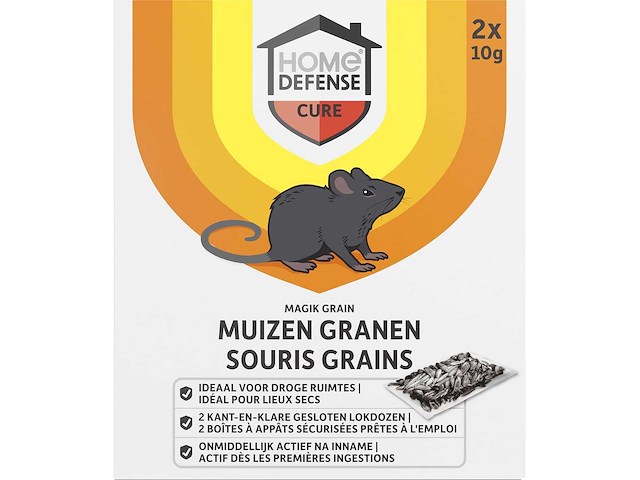 Home defense - muizen granen - magik grain lokdoos - ongediertebestrijding (100x) - afbeelding 1 van  3