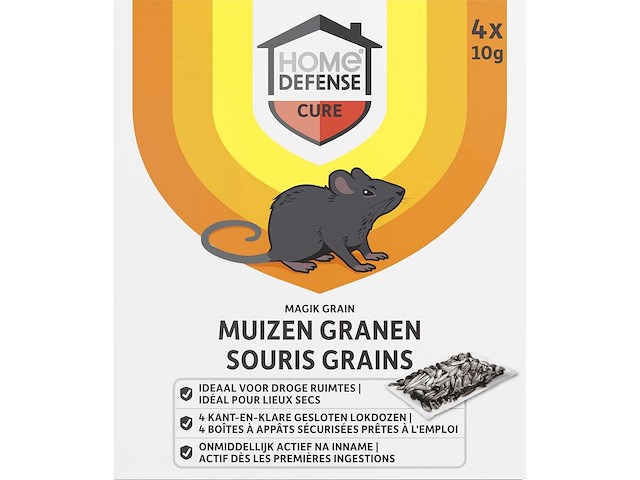 Home defense - muizen granen - magik grain lokdoos - ongediertebestrijding (200x) - afbeelding 1 van  3