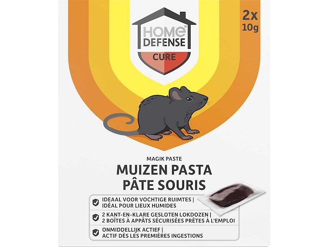 Home defense - muizen pasta - magik paste lokdoos - ongediertebestrijding (100x) - afbeelding 1 van  3