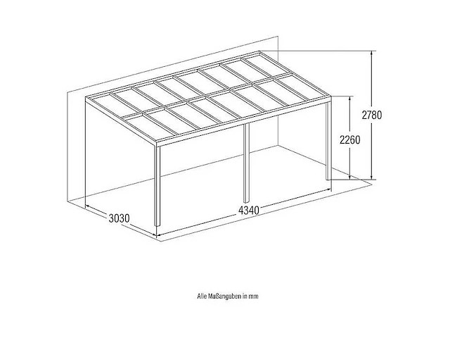 Homedeluxe ter-434–grau terrasoverkapping - afbeelding 3 van  5