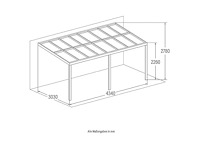 Homedeluxe ter-434–grau terrasoverkapping - afbeelding 3 van  5