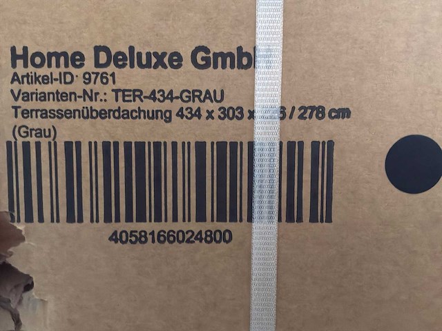 Homedeluxe ter-434–grau terrasoverkapping - afbeelding 5 van  5