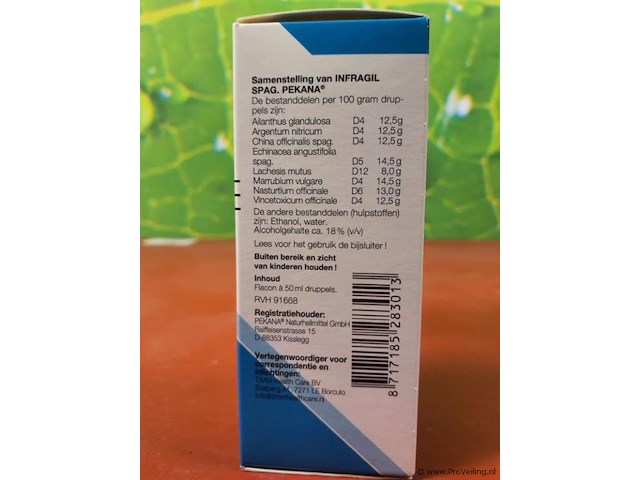 Homeopathische druppels infragil spag. - 4 flesjes á 50ml - afbeelding 3 van  4