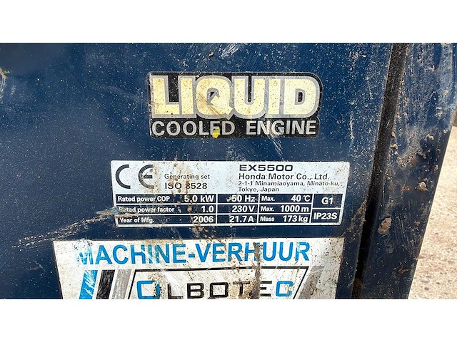 Honda - 2006 - ex5500 - benzine aggregaat - afbeelding 4 van  4