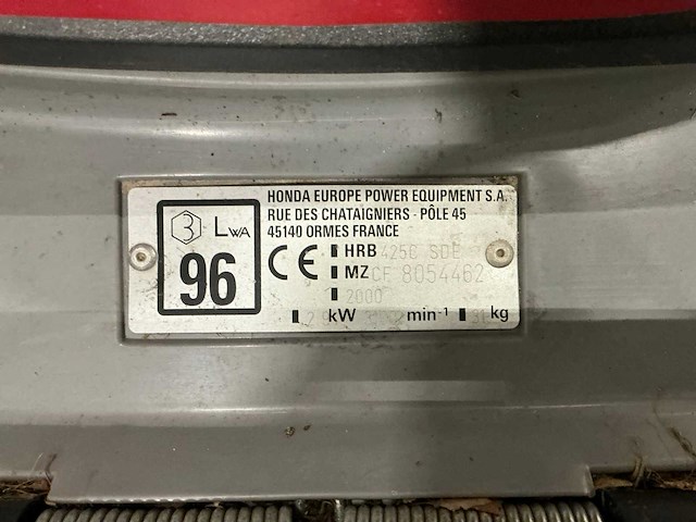 Honda - hrb 425c - grasmaaier - afbeelding 4 van  7