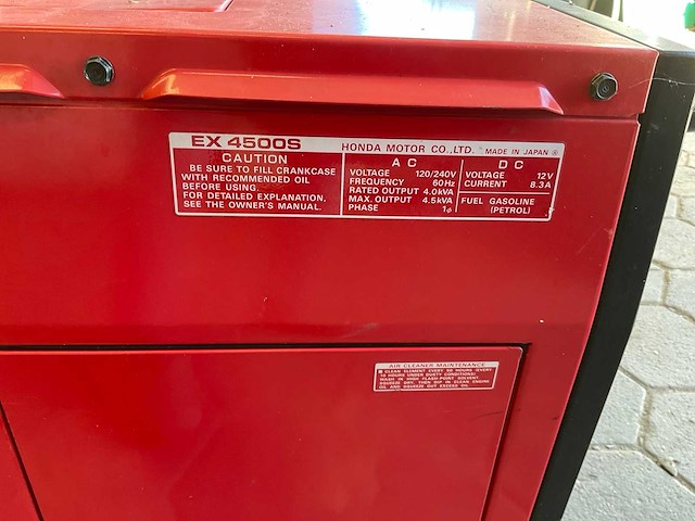 Honda ex4500 stroomgenerator - afbeelding 2 van  7