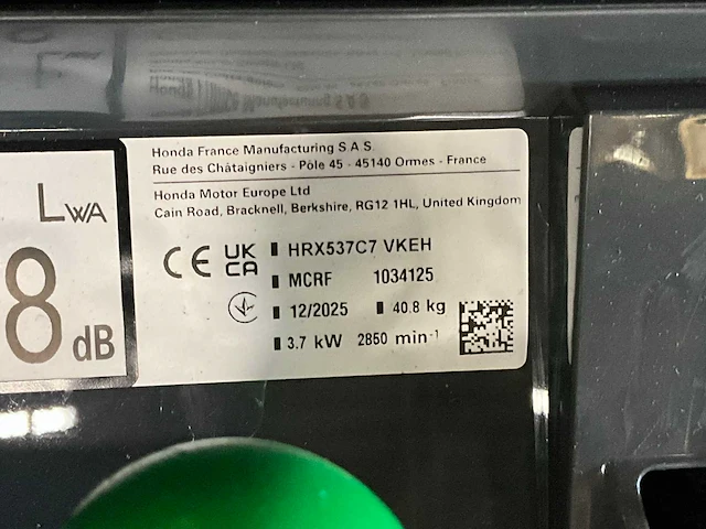 Honda hrh 536 hx benzine grasmaaier - afbeelding 7 van  7