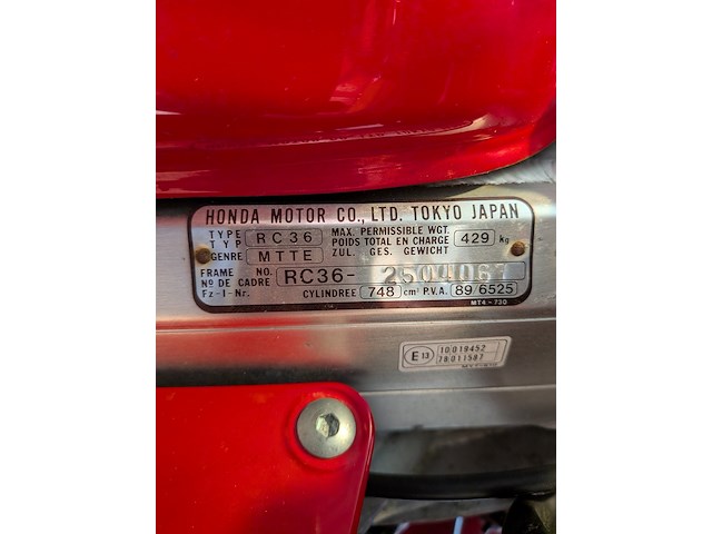 Honda, sport vfr 750f, 1997 - afbeelding 32 van  44