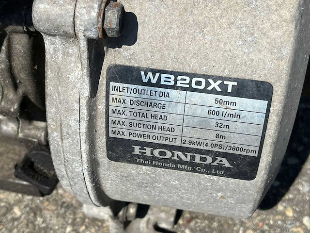 Honda wb20xt waterpomp - afbeelding 5 van  5