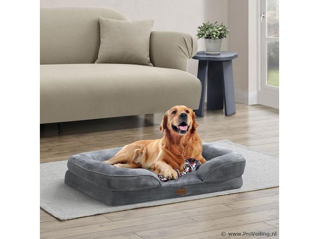 Hondenbed / hondenmand sheena l - 98 x 70 cm - grijs - afbeelding 4 van  11