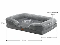 Hondenbed / hondenmand sheena l - 98 x 70 cm - grijs - afbeelding 5 van  11