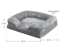 Hondenmand / kattenmand sheena m - 72 x 60 cm - grijs - afbeelding 5 van  11