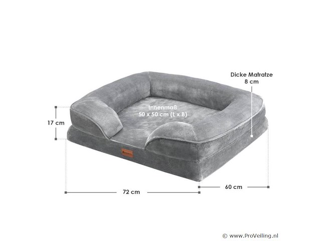 Hondenmand / kattenmand sheena m - 72 x 60 cm - grijs - afbeelding 5 van  11