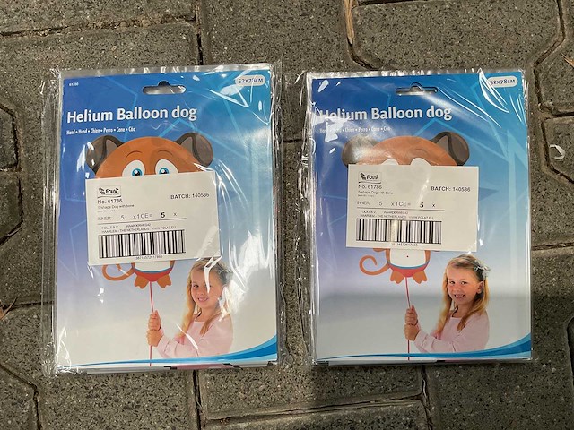 Hondje met bot folie ballon (200x) - afbeelding 1 van  4