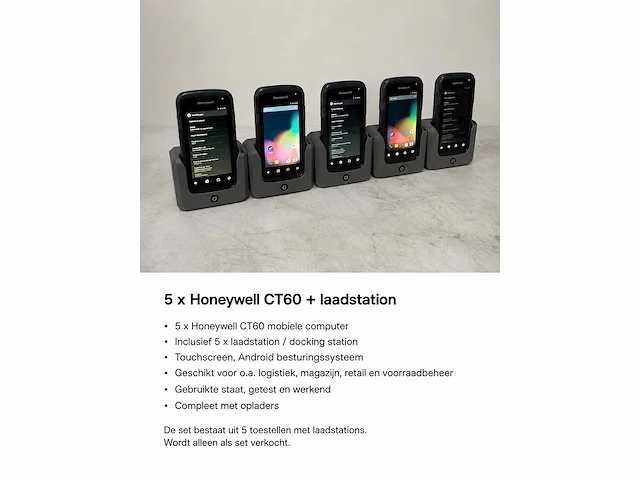 Honeywell - c60 - handscanner - handscanners met laadstation (5x) - afbeelding 1 van  1